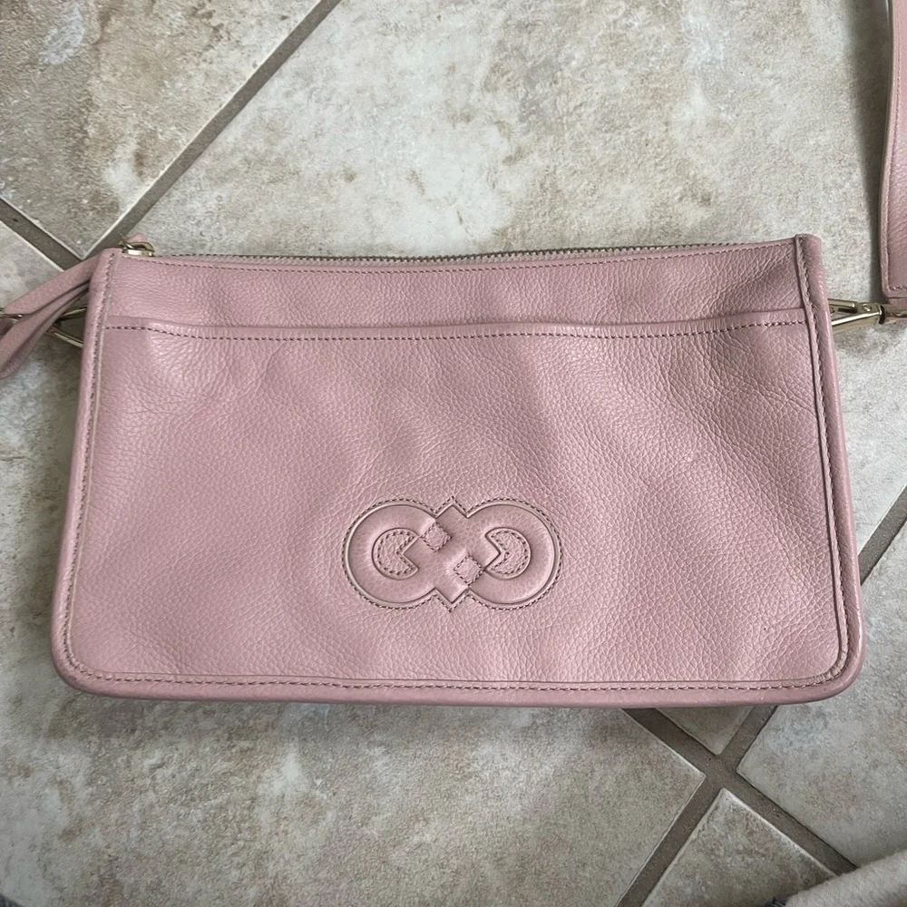 COLE‎ HAAN Shoulder bag Leather PNK CHO11158 pink Smooth Top Zip Pockets